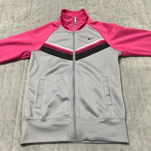 Nike Track Jacket, Retro, Pink, Gray, Pockets, Size S - Picture 2 of 7